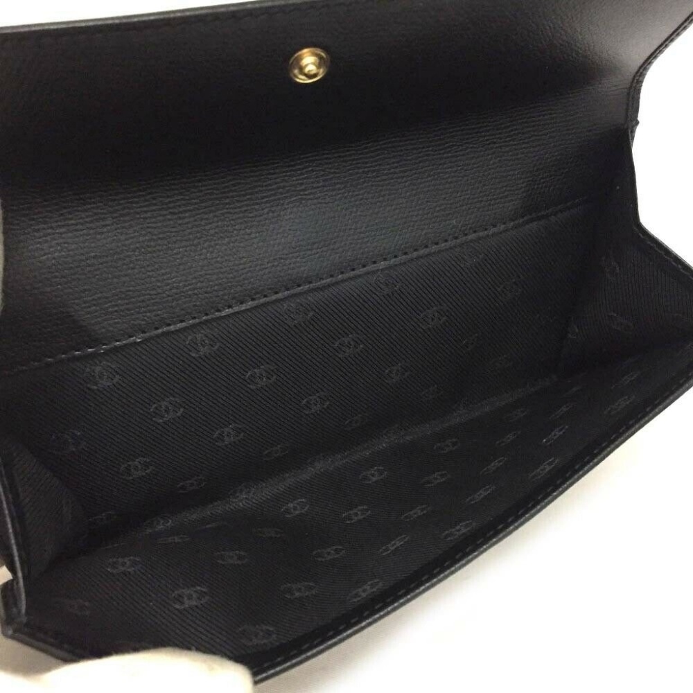 100% Auth Chanel Coco Button Cc Bifold Wallet - image 5